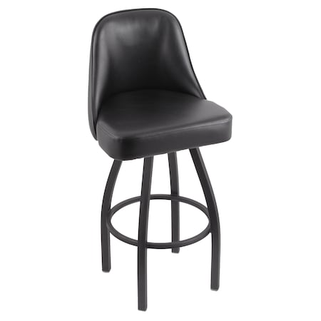 Holland Bar Stool Co Grizzly 30" Swivel Bar Stool, Pewter Finish, Black Vinyl Seat 84030PWBlkVinyl